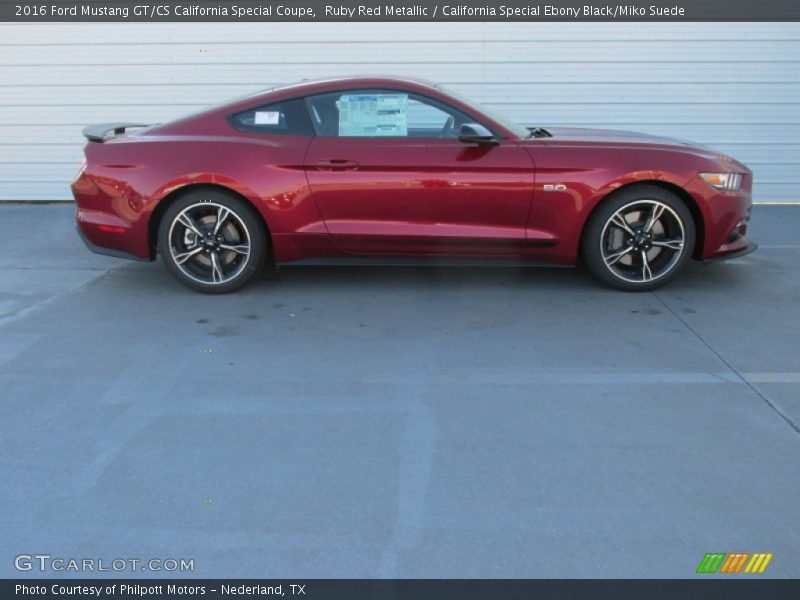 Ruby Red Metallic / California Special Ebony Black/Miko Suede 2016 Ford Mustang GT/CS California Special Coupe