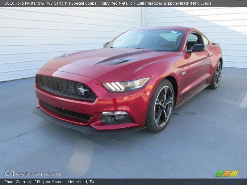 Ruby Red Metallic / California Special Ebony Black/Miko Suede 2016 Ford Mustang GT/CS California Special Coupe