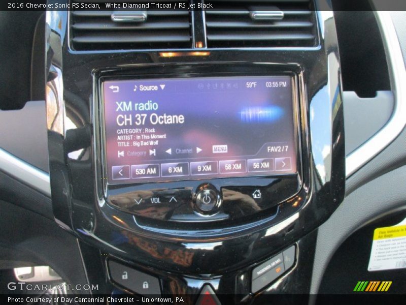 White Diamond Tricoat / RS Jet Black 2016 Chevrolet Sonic RS Sedan