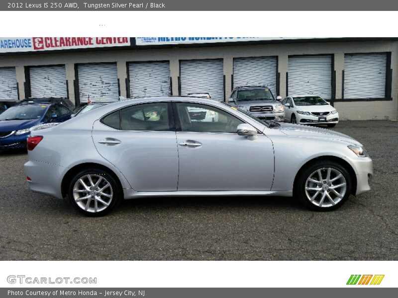 Tungsten Silver Pearl / Black 2012 Lexus IS 250 AWD