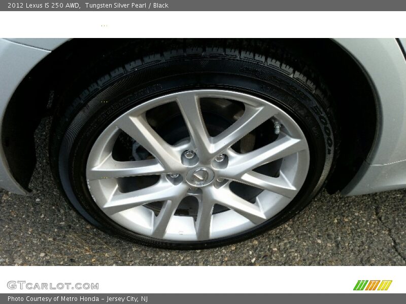Tungsten Silver Pearl / Black 2012 Lexus IS 250 AWD