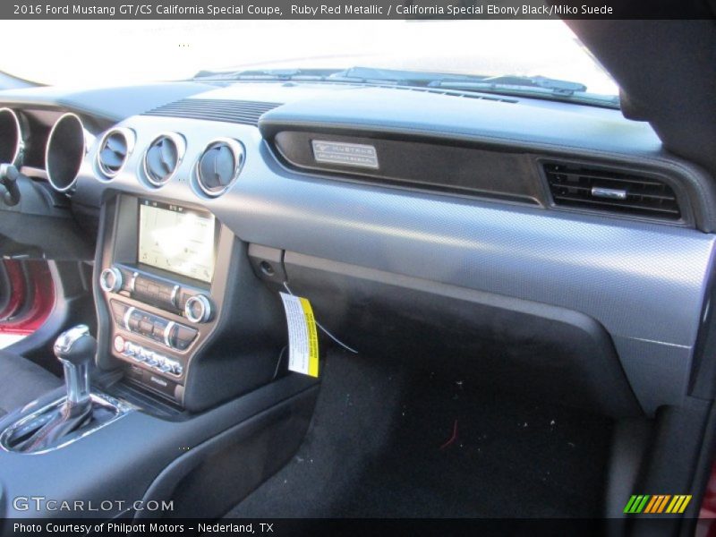 Ruby Red Metallic / California Special Ebony Black/Miko Suede 2016 Ford Mustang GT/CS California Special Coupe