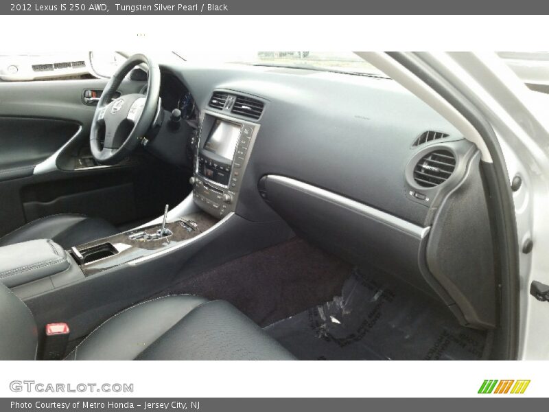 Tungsten Silver Pearl / Black 2012 Lexus IS 250 AWD