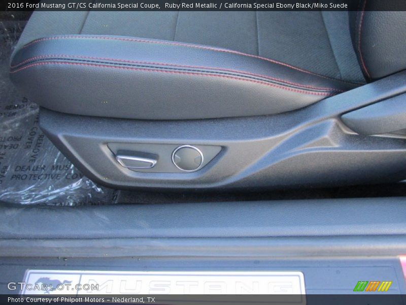 Ruby Red Metallic / California Special Ebony Black/Miko Suede 2016 Ford Mustang GT/CS California Special Coupe