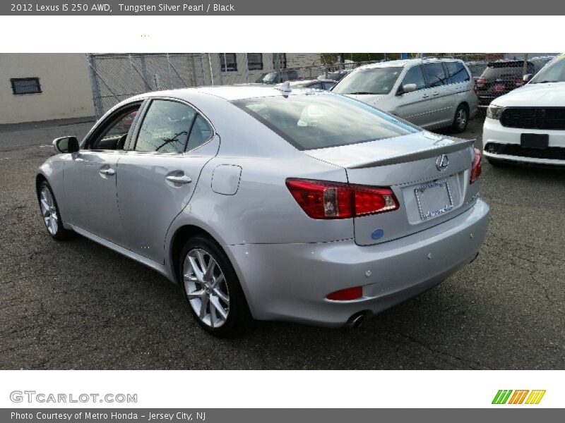 Tungsten Silver Pearl / Black 2012 Lexus IS 250 AWD