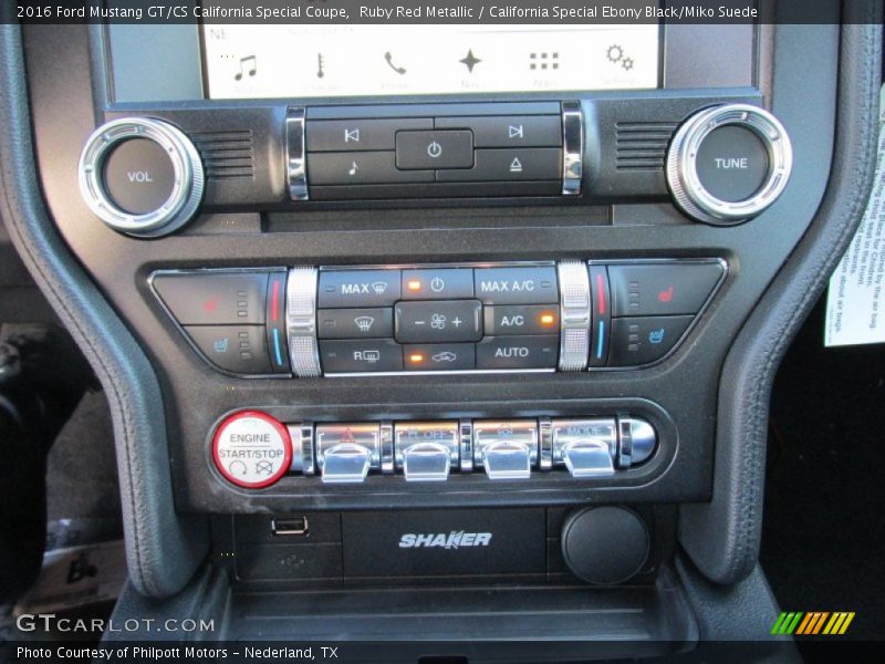 Ruby Red Metallic / California Special Ebony Black/Miko Suede 2016 Ford Mustang GT/CS California Special Coupe