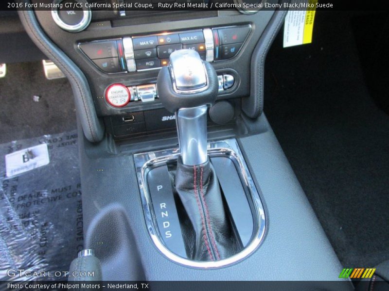 Ruby Red Metallic / California Special Ebony Black/Miko Suede 2016 Ford Mustang GT/CS California Special Coupe