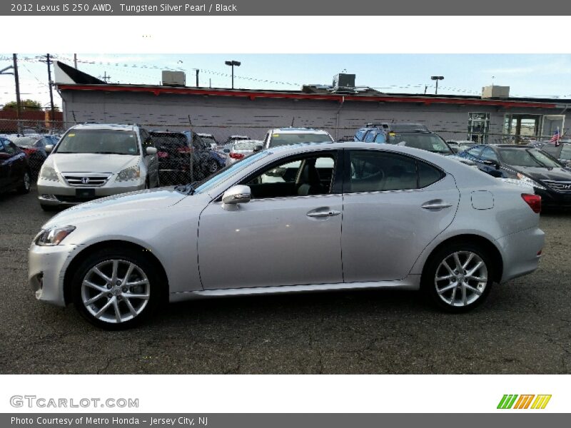 Tungsten Silver Pearl / Black 2012 Lexus IS 250 AWD