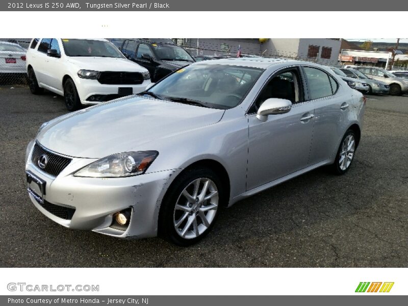 Tungsten Silver Pearl / Black 2012 Lexus IS 250 AWD