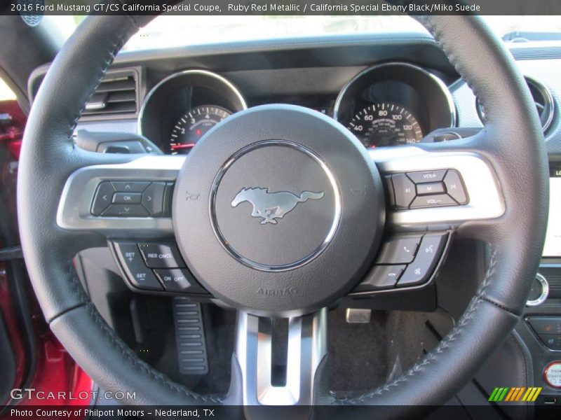 Ruby Red Metallic / California Special Ebony Black/Miko Suede 2016 Ford Mustang GT/CS California Special Coupe
