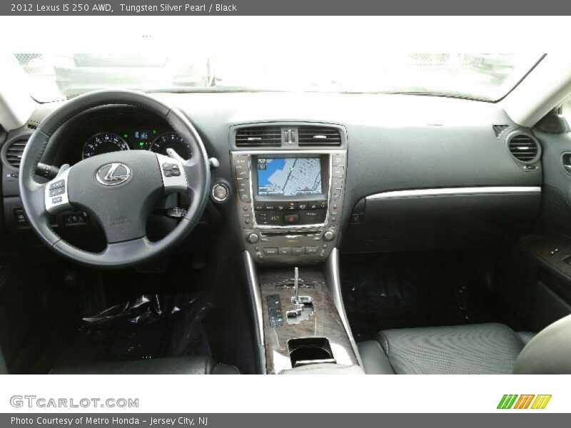 Tungsten Silver Pearl / Black 2012 Lexus IS 250 AWD
