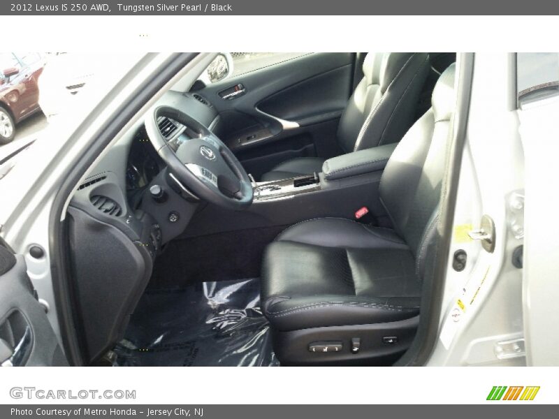 Tungsten Silver Pearl / Black 2012 Lexus IS 250 AWD