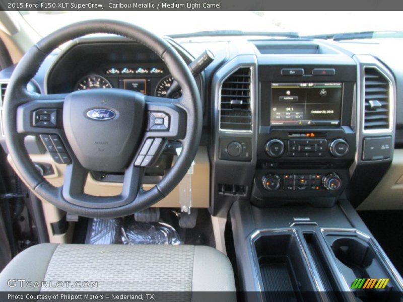 Caribou Metallic / Medium Light Camel 2015 Ford F150 XLT SuperCrew