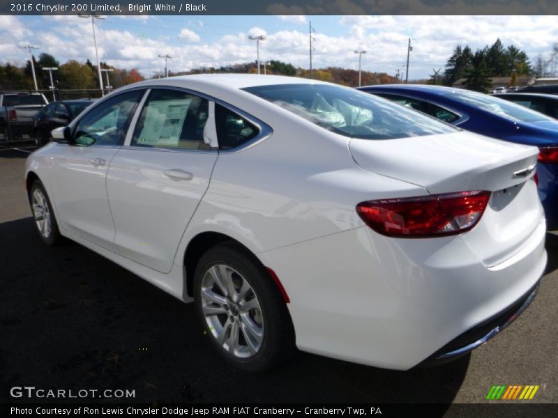 Bright White / Black 2016 Chrysler 200 Limited