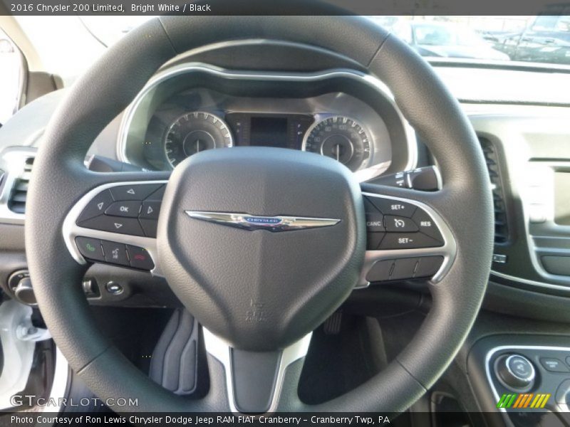 Bright White / Black 2016 Chrysler 200 Limited