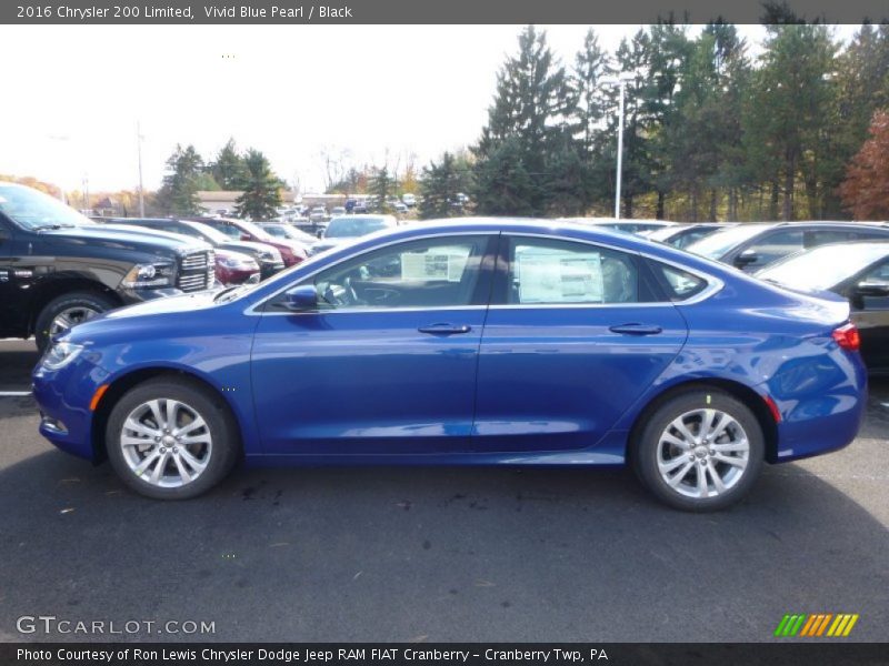 Vivid Blue Pearl / Black 2016 Chrysler 200 Limited