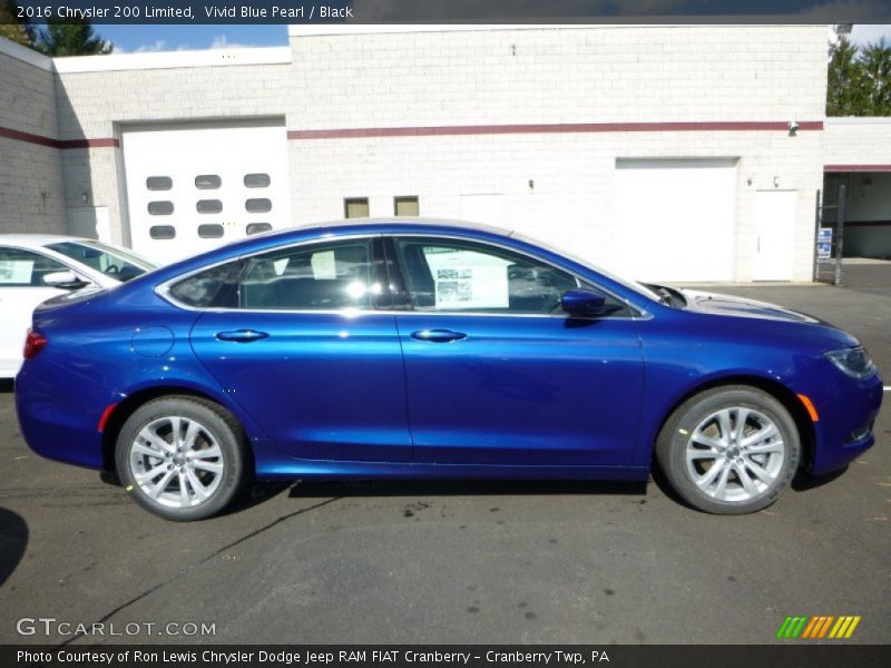 Vivid Blue Pearl / Black 2016 Chrysler 200 Limited