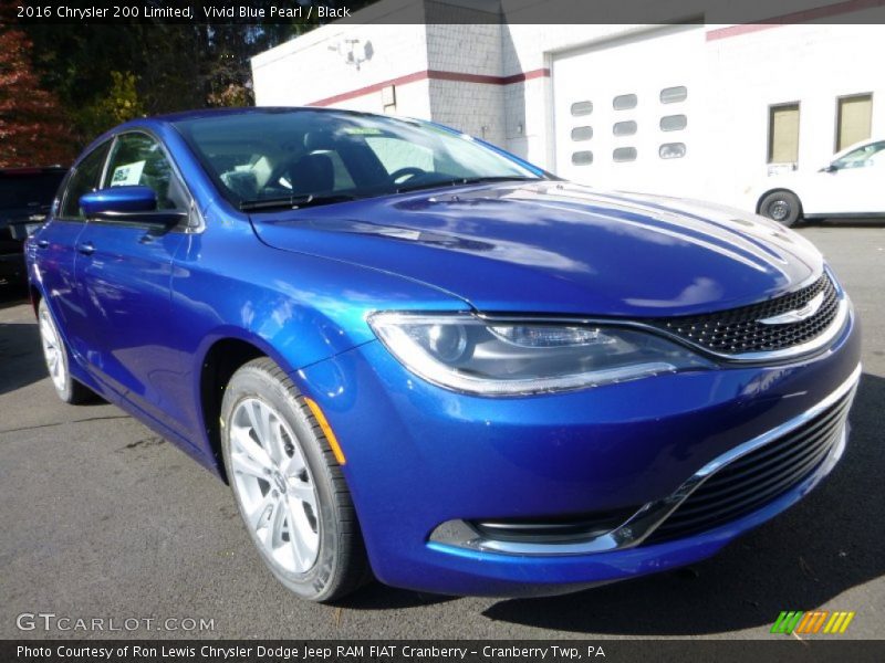 Vivid Blue Pearl / Black 2016 Chrysler 200 Limited