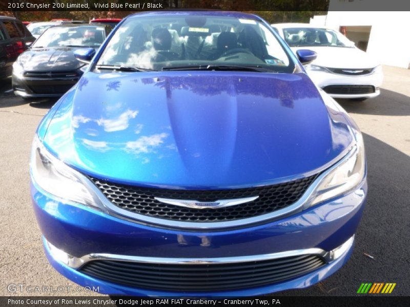Vivid Blue Pearl / Black 2016 Chrysler 200 Limited