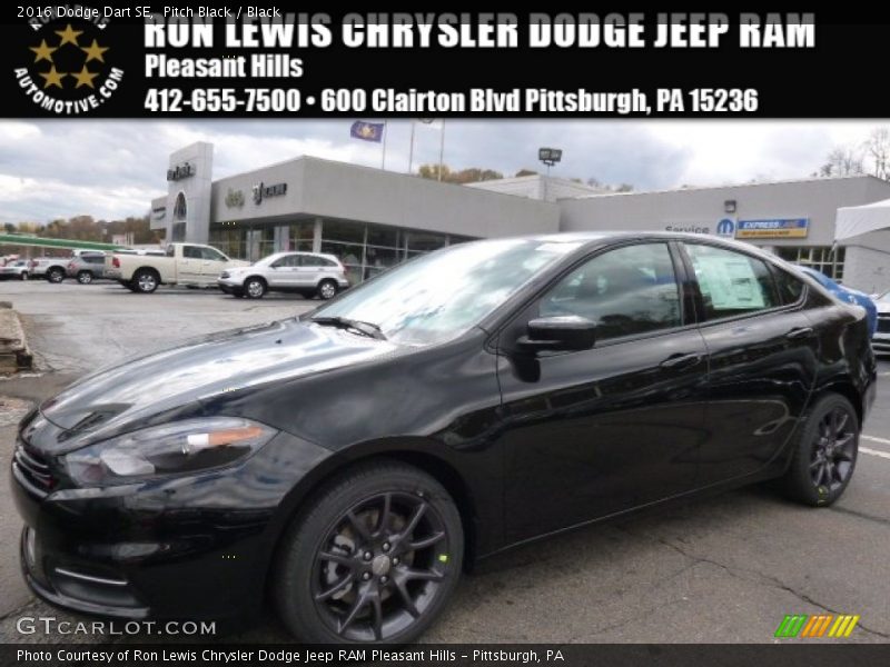 Pitch Black / Black 2016 Dodge Dart SE