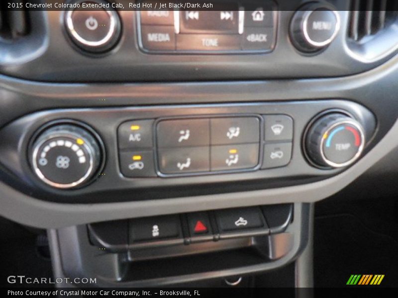 Red Hot / Jet Black/Dark Ash 2015 Chevrolet Colorado Extended Cab