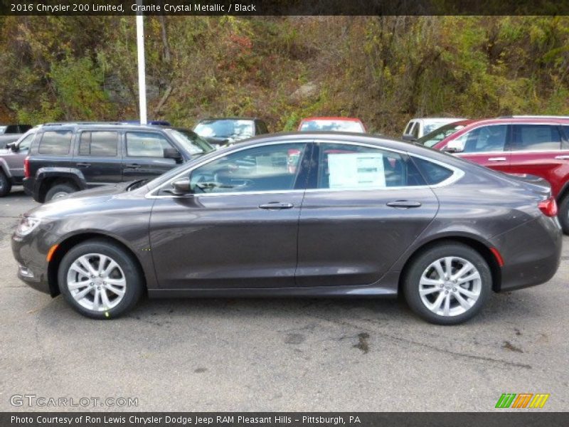 Granite Crystal Metallic / Black 2016 Chrysler 200 Limited