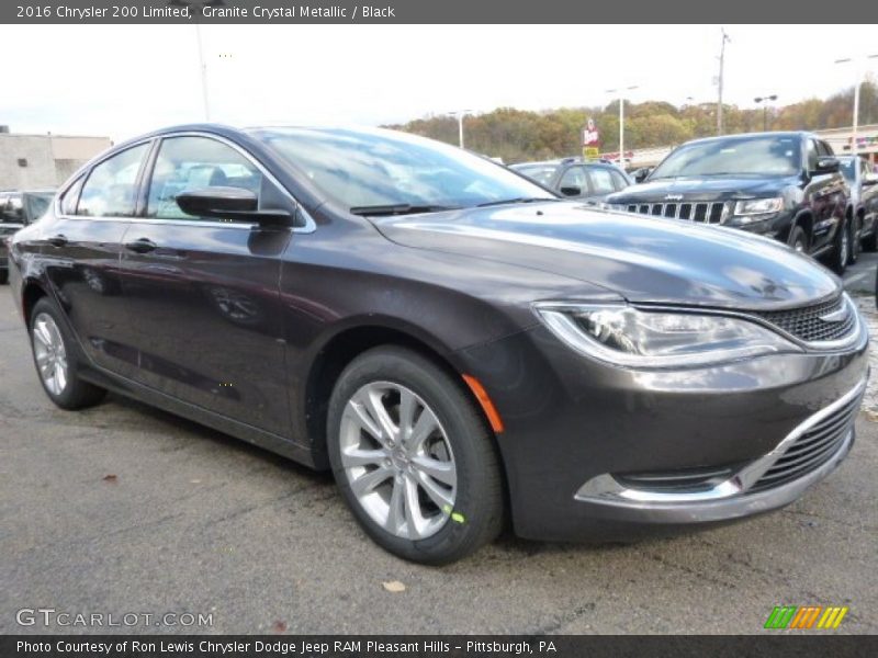 Granite Crystal Metallic / Black 2016 Chrysler 200 Limited