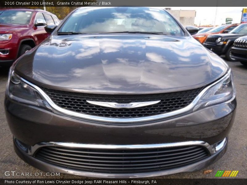 Granite Crystal Metallic / Black 2016 Chrysler 200 Limited