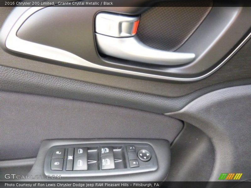 Granite Crystal Metallic / Black 2016 Chrysler 200 Limited