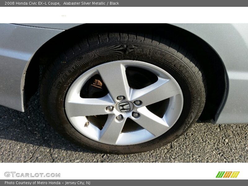 Alabaster Silver Metallic / Black 2008 Honda Civic EX-L Coupe