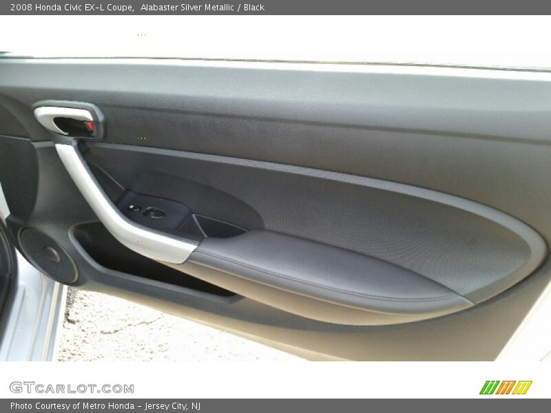 Alabaster Silver Metallic / Black 2008 Honda Civic EX-L Coupe