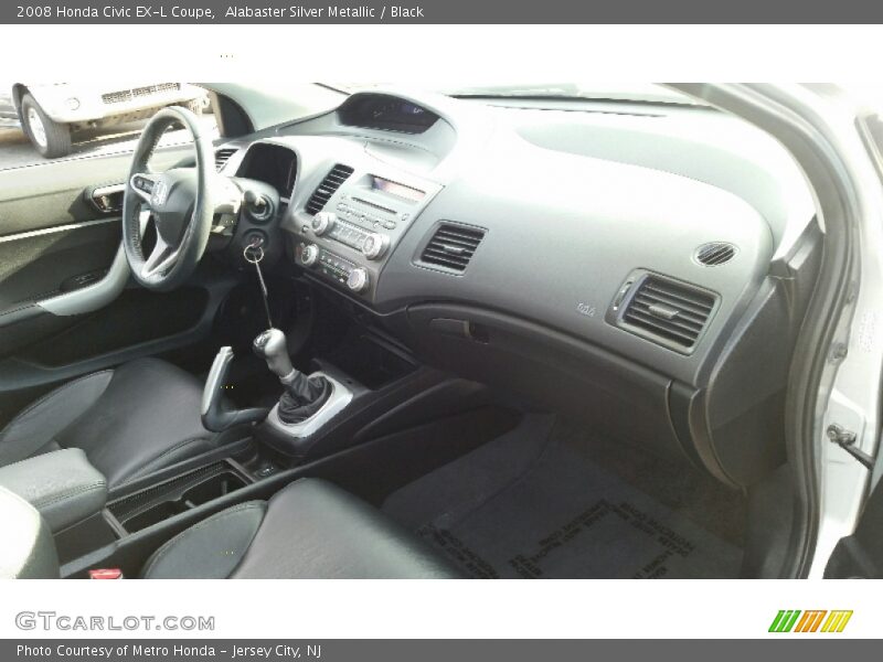 Alabaster Silver Metallic / Black 2008 Honda Civic EX-L Coupe