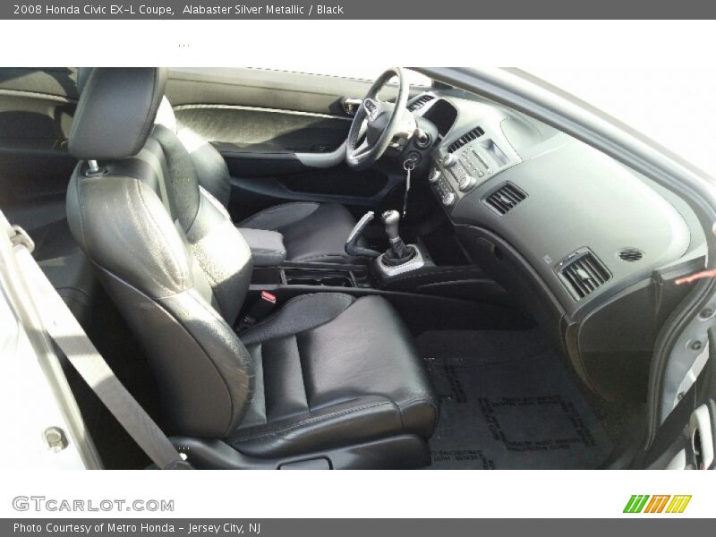 Alabaster Silver Metallic / Black 2008 Honda Civic EX-L Coupe