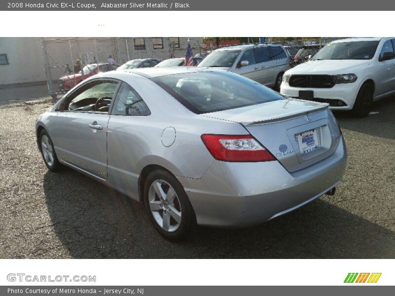 Alabaster Silver Metallic / Black 2008 Honda Civic EX-L Coupe