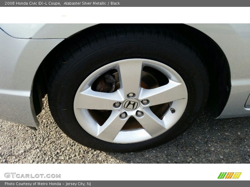 Alabaster Silver Metallic / Black 2008 Honda Civic EX-L Coupe