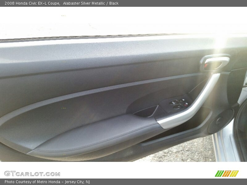 Alabaster Silver Metallic / Black 2008 Honda Civic EX-L Coupe