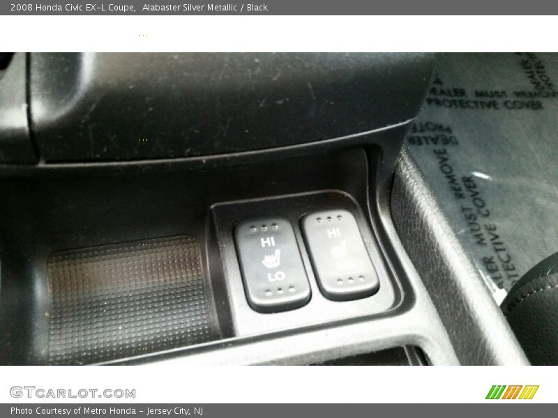 Alabaster Silver Metallic / Black 2008 Honda Civic EX-L Coupe