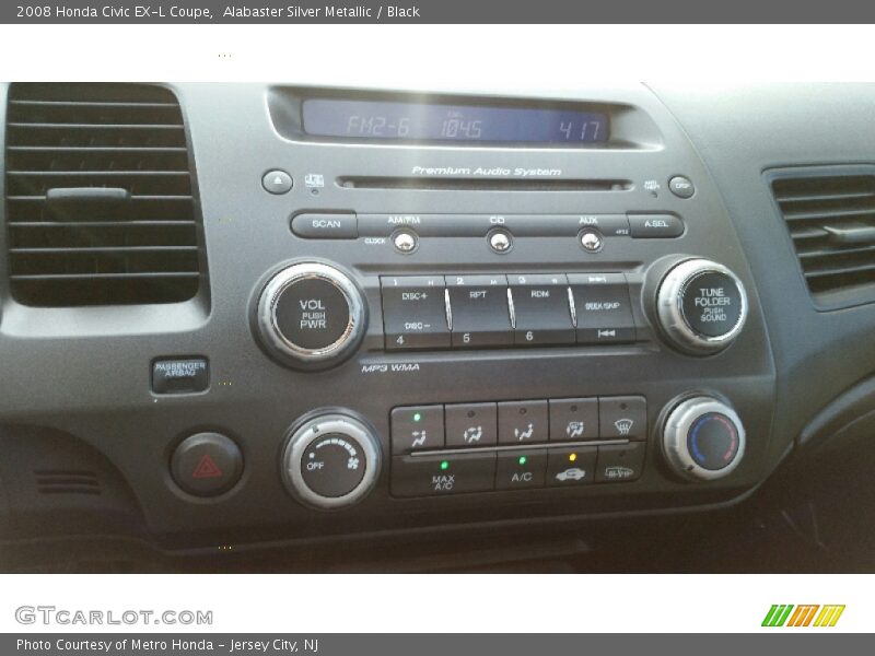 Alabaster Silver Metallic / Black 2008 Honda Civic EX-L Coupe