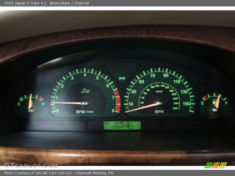 Ebony Black / Charcoal 2003 Jaguar S-Type 4.2