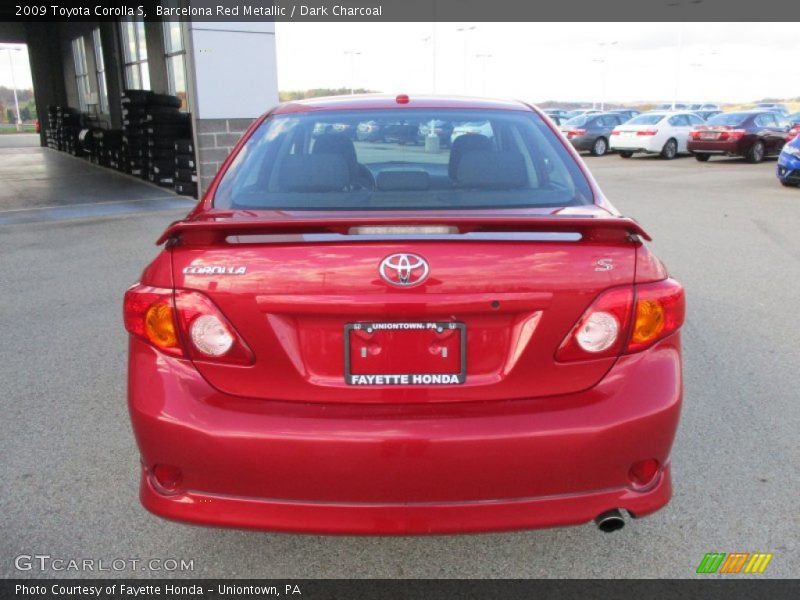 Barcelona Red Metallic / Dark Charcoal 2009 Toyota Corolla S