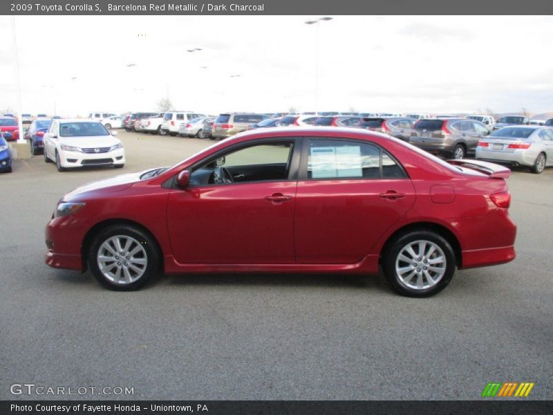 Barcelona Red Metallic / Dark Charcoal 2009 Toyota Corolla S