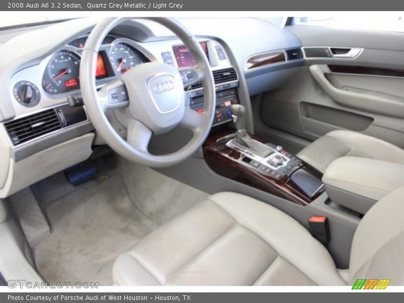 Quartz Grey Metallic / Light Grey 2008 Audi A6 3.2 Sedan