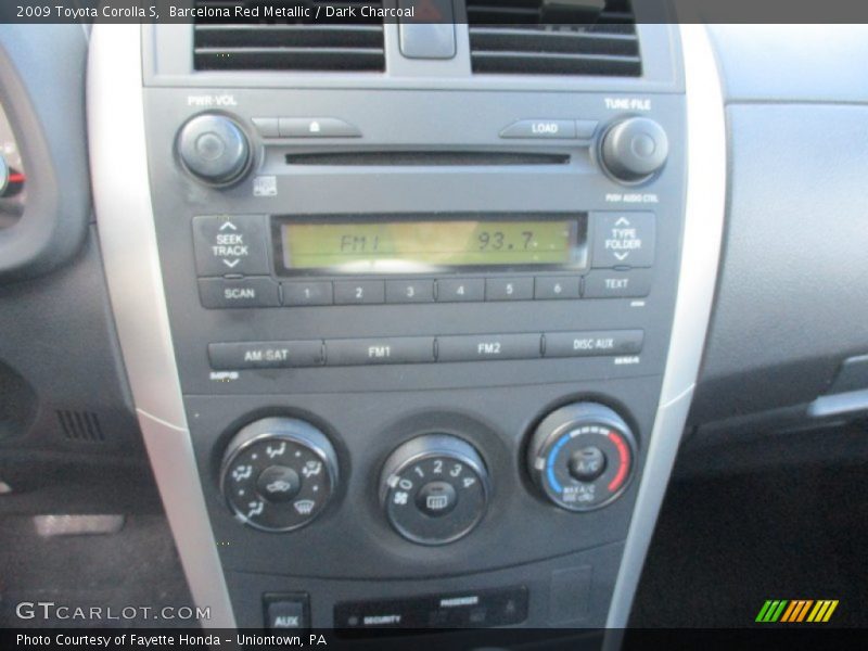 Barcelona Red Metallic / Dark Charcoal 2009 Toyota Corolla S