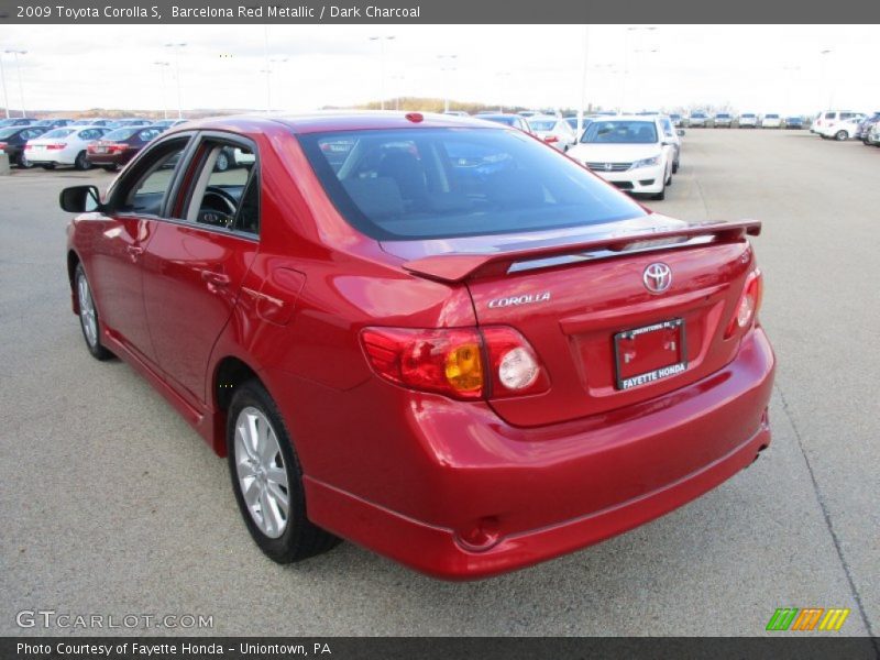 Barcelona Red Metallic / Dark Charcoal 2009 Toyota Corolla S