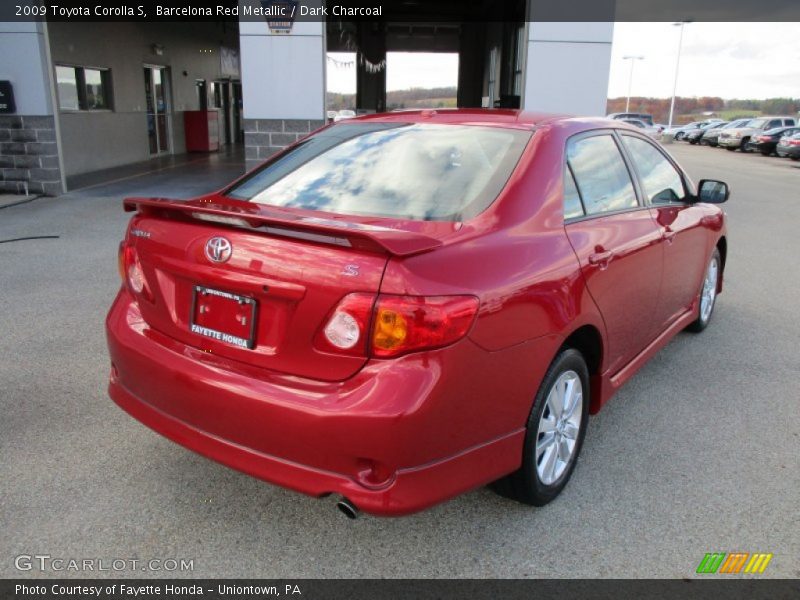 Barcelona Red Metallic / Dark Charcoal 2009 Toyota Corolla S