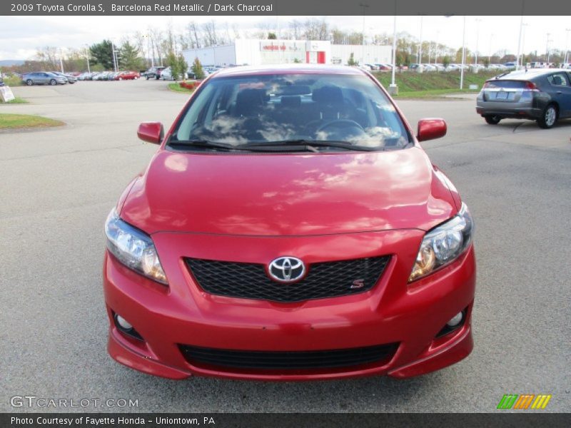 Barcelona Red Metallic / Dark Charcoal 2009 Toyota Corolla S