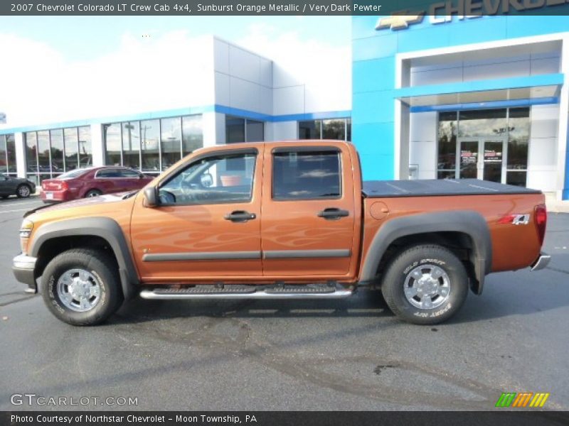 Sunburst Orange Metallic / Very Dark Pewter 2007 Chevrolet Colorado LT Crew Cab 4x4