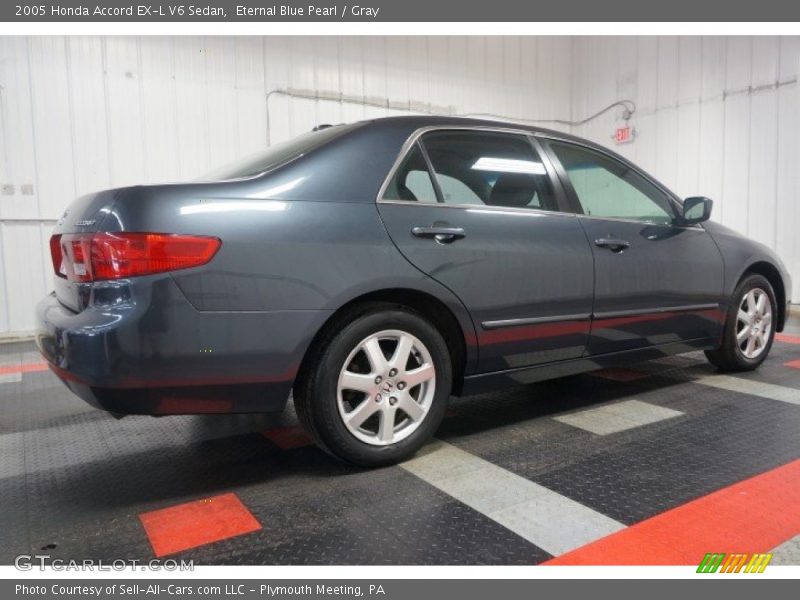 Eternal Blue Pearl / Gray 2005 Honda Accord EX-L V6 Sedan