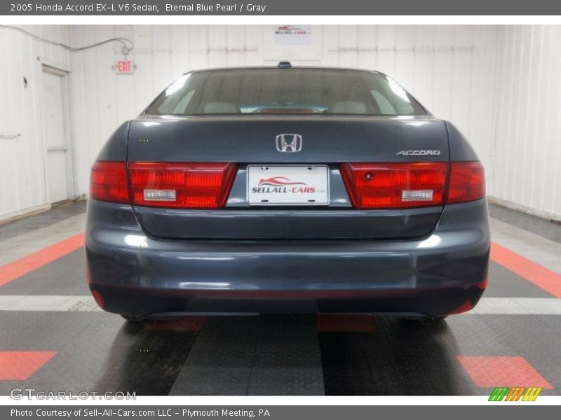 Eternal Blue Pearl / Gray 2005 Honda Accord EX-L V6 Sedan