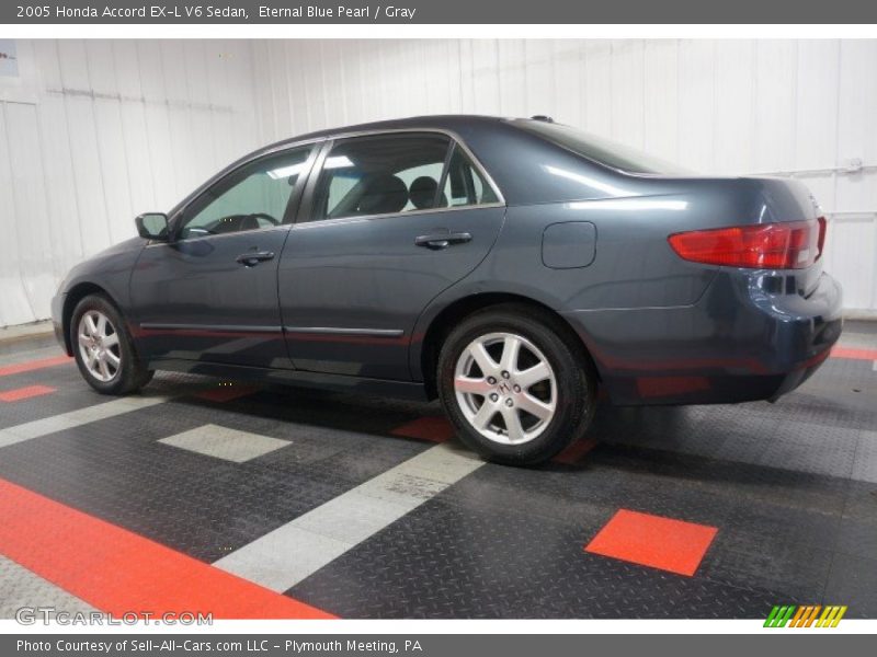 Eternal Blue Pearl / Gray 2005 Honda Accord EX-L V6 Sedan